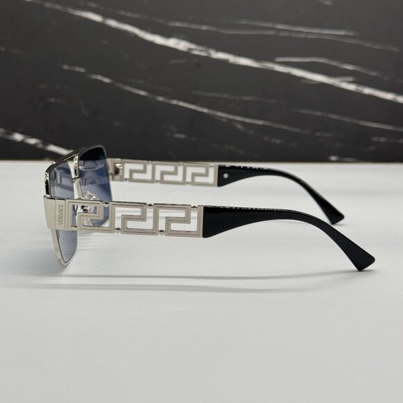 NEW VERSACE VE2290 100180 SILVER/BLUE UNISEX SUNGLASSES VE2290 1001/80 main image 6